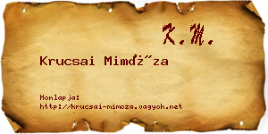 Krucsai Mimóza névjegykártya